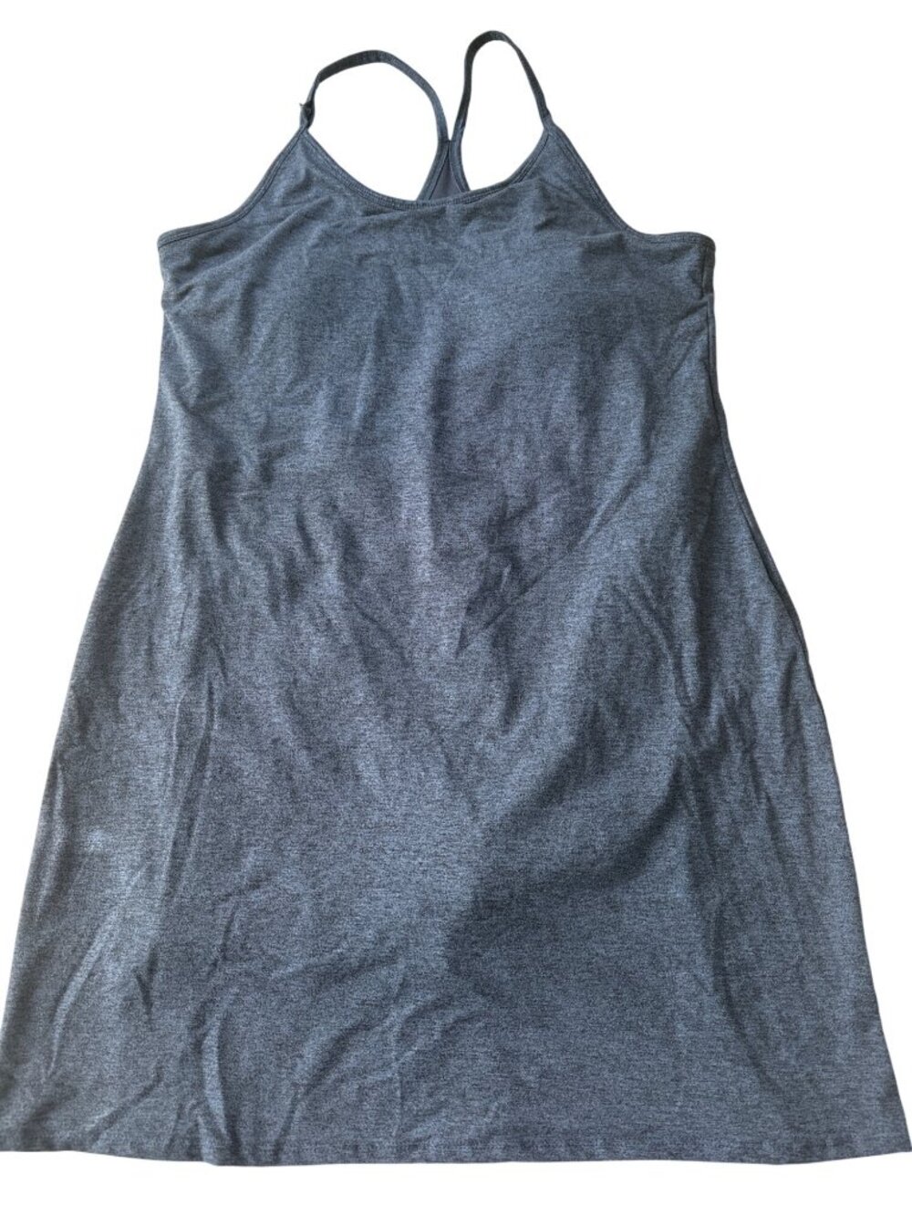 Kyodan Womens Heather Gray Activewear Dress With Built-In Shorts Size Large